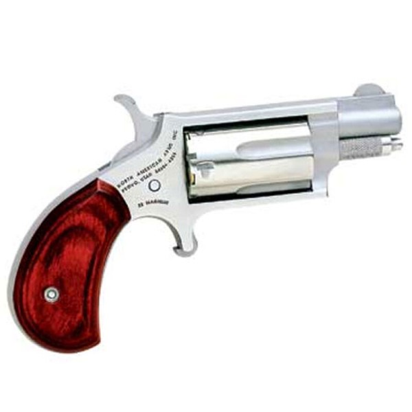 North American Arms Mini Revolver .22 WMR 1.125" Steel Stainless Wood 5 rds